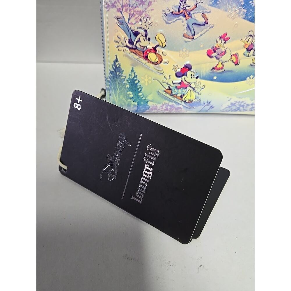 Loungefly Mickey & Friends Winter Wonderland Scene Zip Around Wallet - Picture 3 of 16